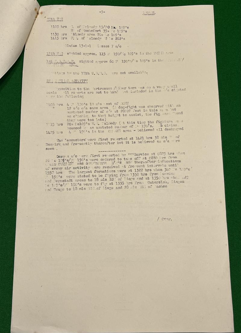 1944 Secret RAF No.11 Group Operational Synopsis.