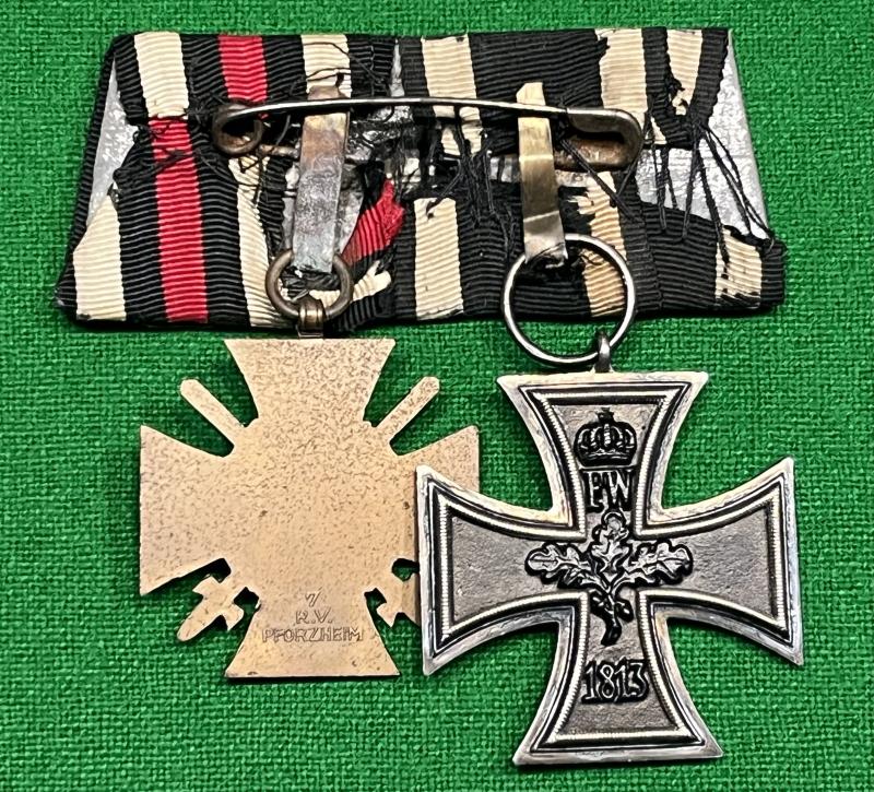 WW1 German Medal Bar Iron Cross and Honour Cross.