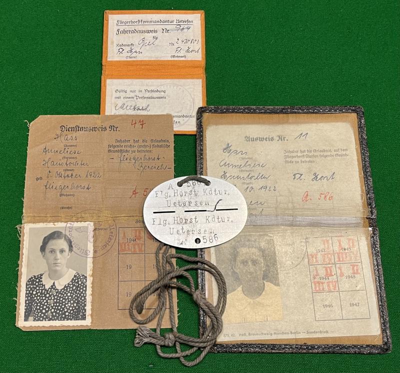 WW2 Female Luftwaffe Dog tag grouping.