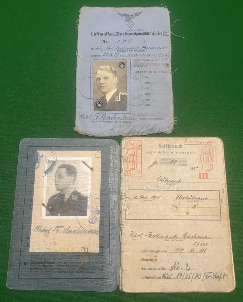 Luftwaffe Aircrew Soldbuch grouping.