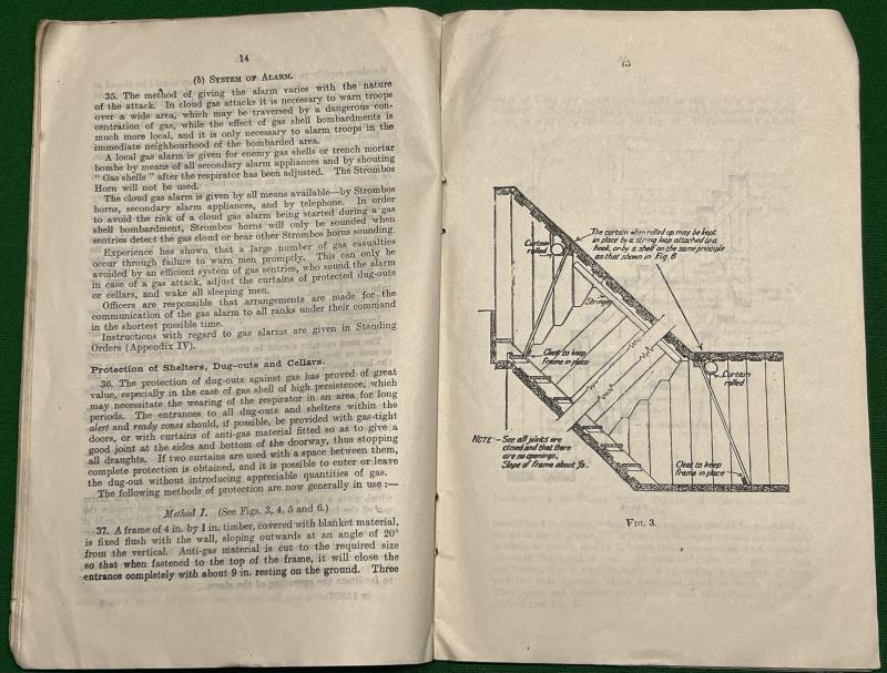 WW1 British Manual ' Defence Against Gas '.