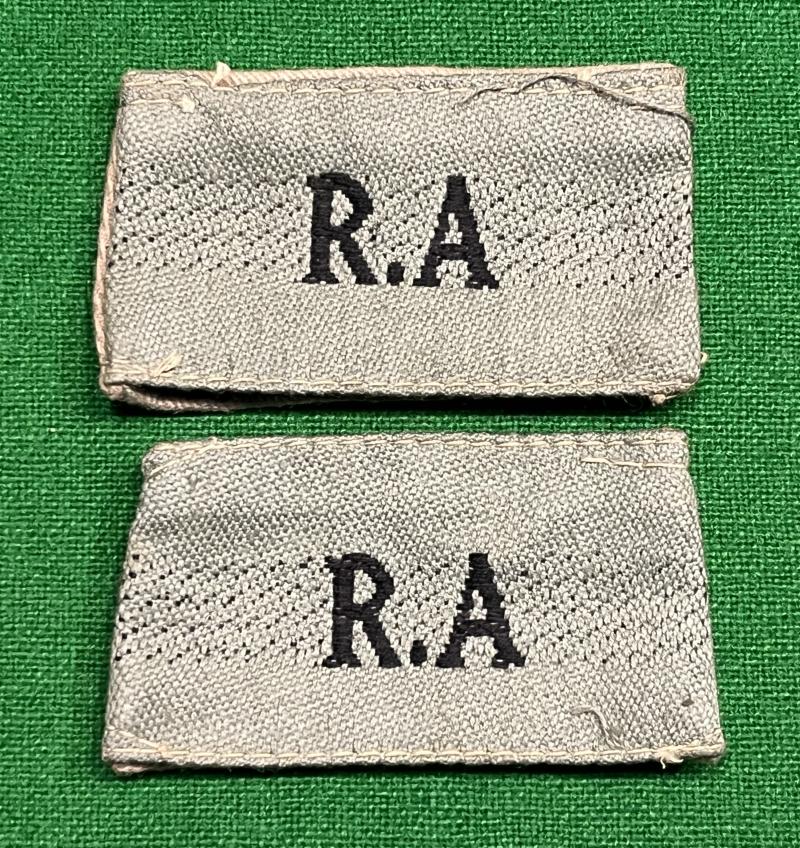 WW2 Royal Artillery Jungle Green Shoulder tabs.