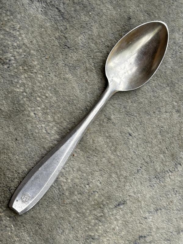 SMALL ALUMINIUM TEA SPOON - SS- MARKED.