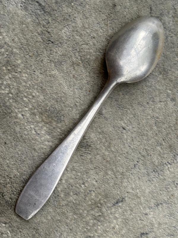 SMALL ALUMINIUM TEA SPOON - SS- MARKED.