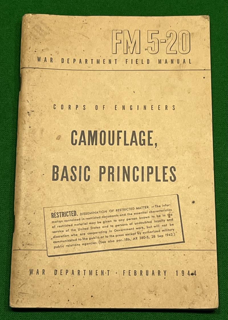 1944 US Manual FM 5-20 Camouflage Basic Principles.