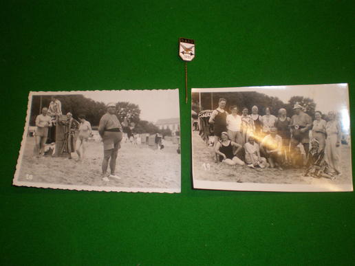 DASV stickpin and photographs.