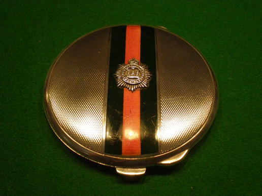 Devonshire Regt. women's silver compact.
