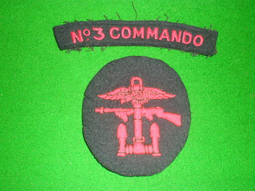 3 Commando sleeve insignia.