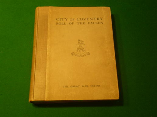 City of Coventry Roll of the Fallen 1914 -1918.