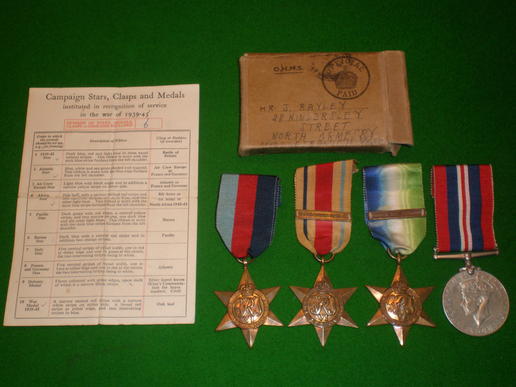 WW2 British Naval ' Normandy ' casualty medal group.