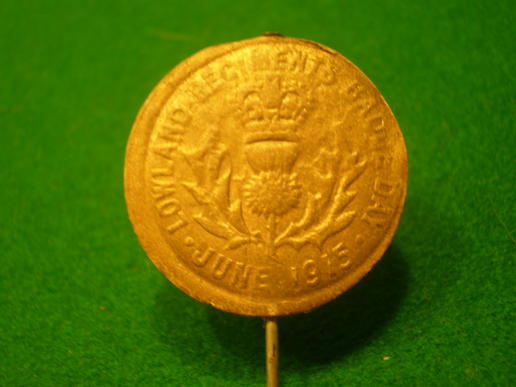 1915 Lowland Regiment Badge Day badges.
