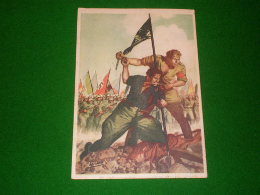 WW2 Italian PNF propaganda postcard.