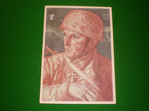 WW2 German postcard with paratrooper subject. 