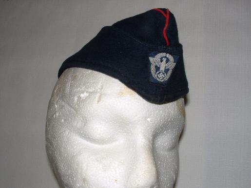 THIRD REICH FIRE POLICE SIDE CAP/OVERSEAS CAP.