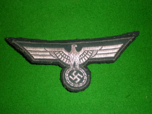 WW2 Wehrmacht silver wire breast eagle.