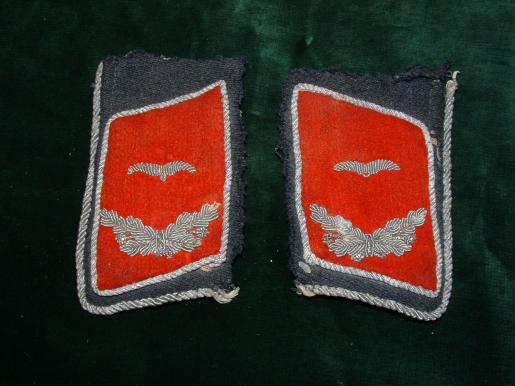 MATCHED PAIR OF LUFTWAFFE COLLARS STILL ON UNIFORM!
