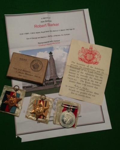 WW2 Casualty Medal Grouping HMS Naiad.