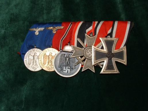 SUPER GROUP OF 5 THIRD REICH COURT-'FRAKSPANGE' MOUNTED-RARE.