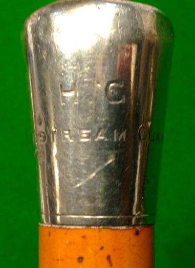 1916 silver topped Coldstream Guards Cane.