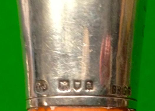 1916 silver topped Coldstream Guards Cane.