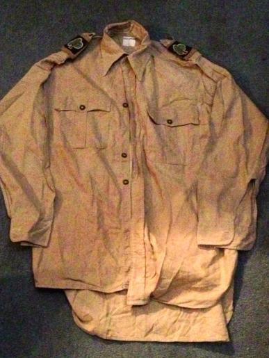 Officer's Aertex Shirt with 46th Div. Slip Ons.