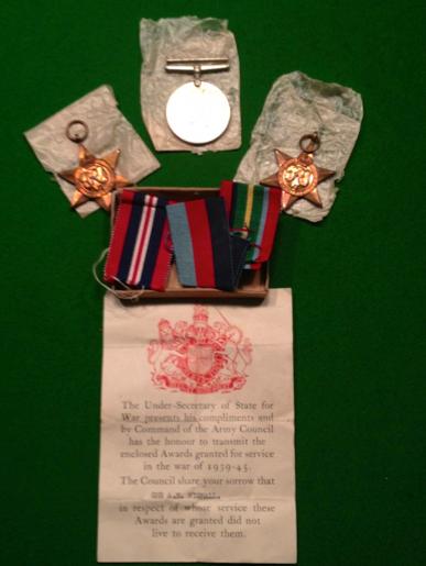 85 Anti-Tank Regt Casualty Medal Group.