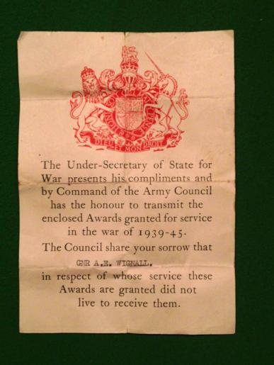 85 Anti-Tank Regt Casualty Medal Group.