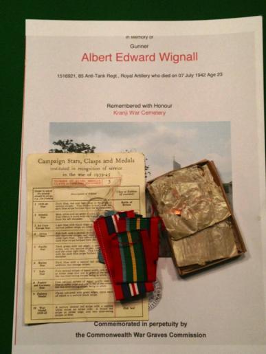85 Anti-Tank Regt Casualty Medal Group.