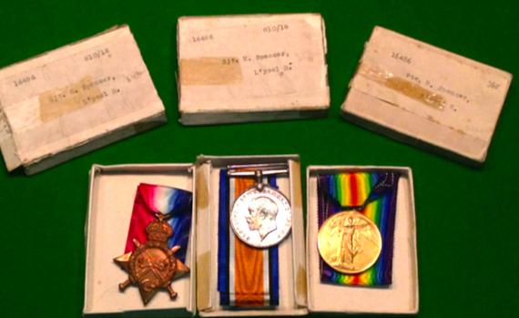 1914/15 Trio Liverpool Pals Casualty.
