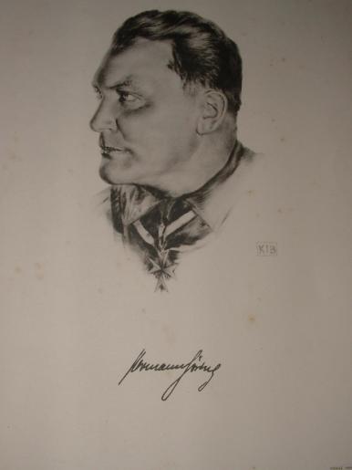HERMAN GOERING PERIOD PORTRAIT PRINT.