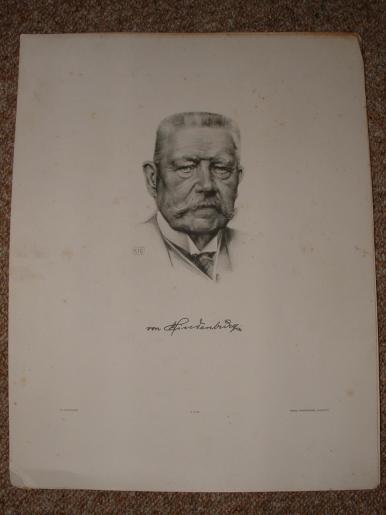 von HINDENBURG PERIOD PORTRAIT PRINT.
