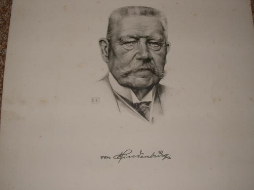 von HINDENBURG PERIOD PORTRAIT PRINT.