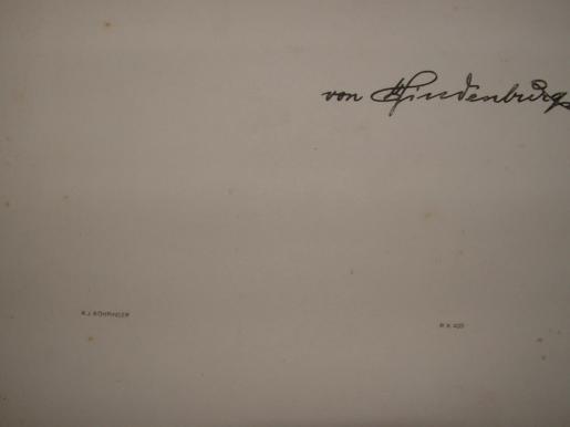 von HINDENBURG PERIOD PORTRAIT PRINT.