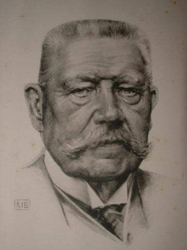 von HINDENBURG PERIOD PORTRAIT PRINT.