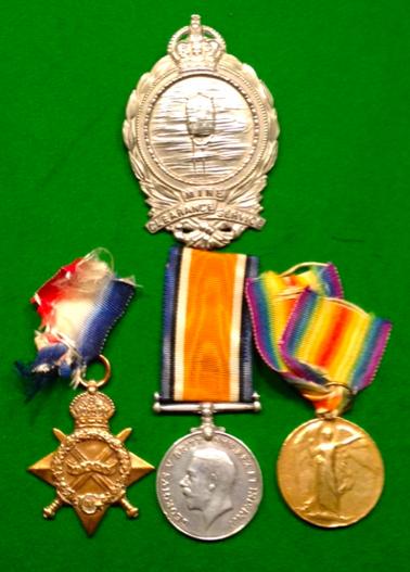 WW1 RN 1914/15 Trio - Mine Clearance Service.