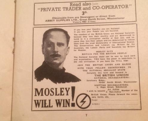 1930's British Union Political Pamphlet.