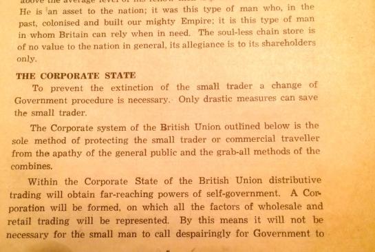 1930's British Union Political Pamphlet.