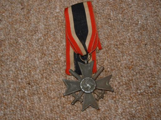 WAR MERIT CROSS WITH SWORDS-VERY USED!