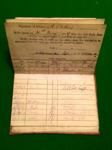 WW1 British Paybook.