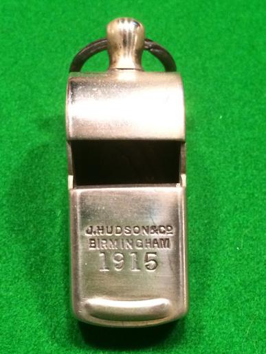 WW1 Dated Snail Whistle - unit marked.