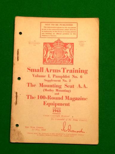 S.A.T.No.6 Supp No.2 Motley Mount & 100 Round Magazine Equip.