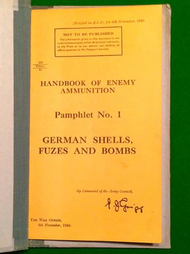 Handbook of Enemy Ammunition.