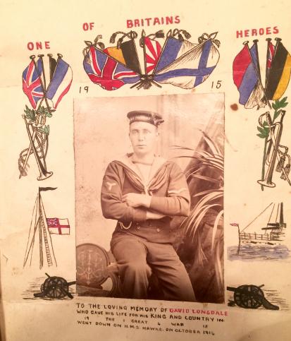 WW1 Naval Casualty Memorial Plaque & Trio Grouping.