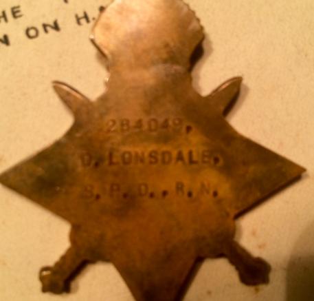 WW1 Naval Casualty Memorial Plaque & Trio Grouping.