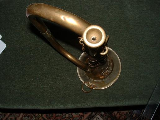 LARGE BRASS IMPERIAL BUGLE-NAMED TO A TOWN-COMPLETE.