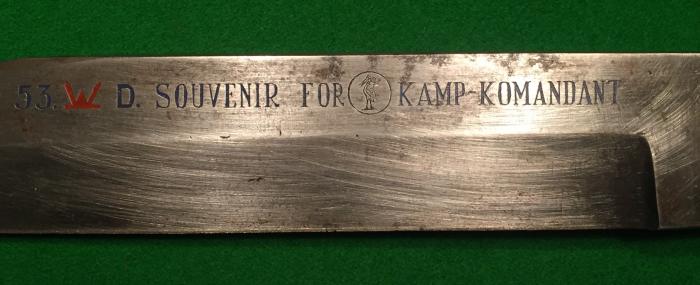 53rd ( Welsh ) Infantry Division Souvenir Bowie Knife.