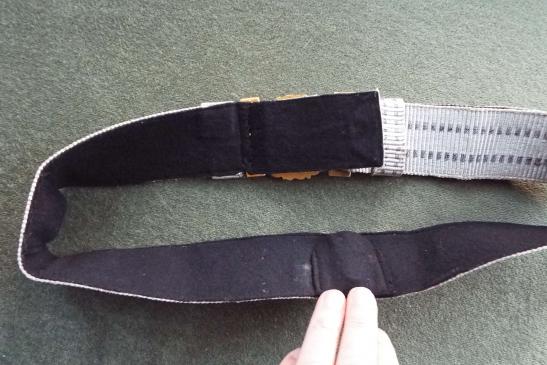 THIRD REICH NAVY BROCADE DRESS BELT/BUCKLE - MINT.