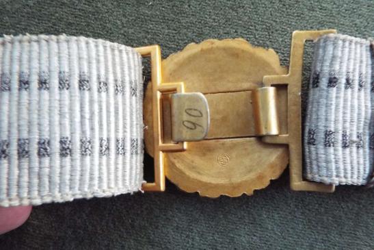 THIRD REICH NAVY BROCADE DRESS BELT/BUCKLE - MINT.