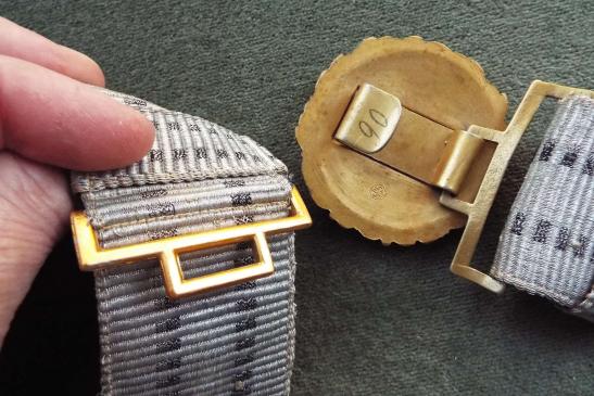 THIRD REICH NAVY BROCADE DRESS BELT/BUCKLE - MINT.