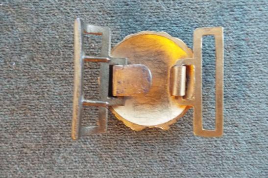 SMALLER THIRD REICH NAVY BRASS BUCKLE FOR MOIRE BELT.